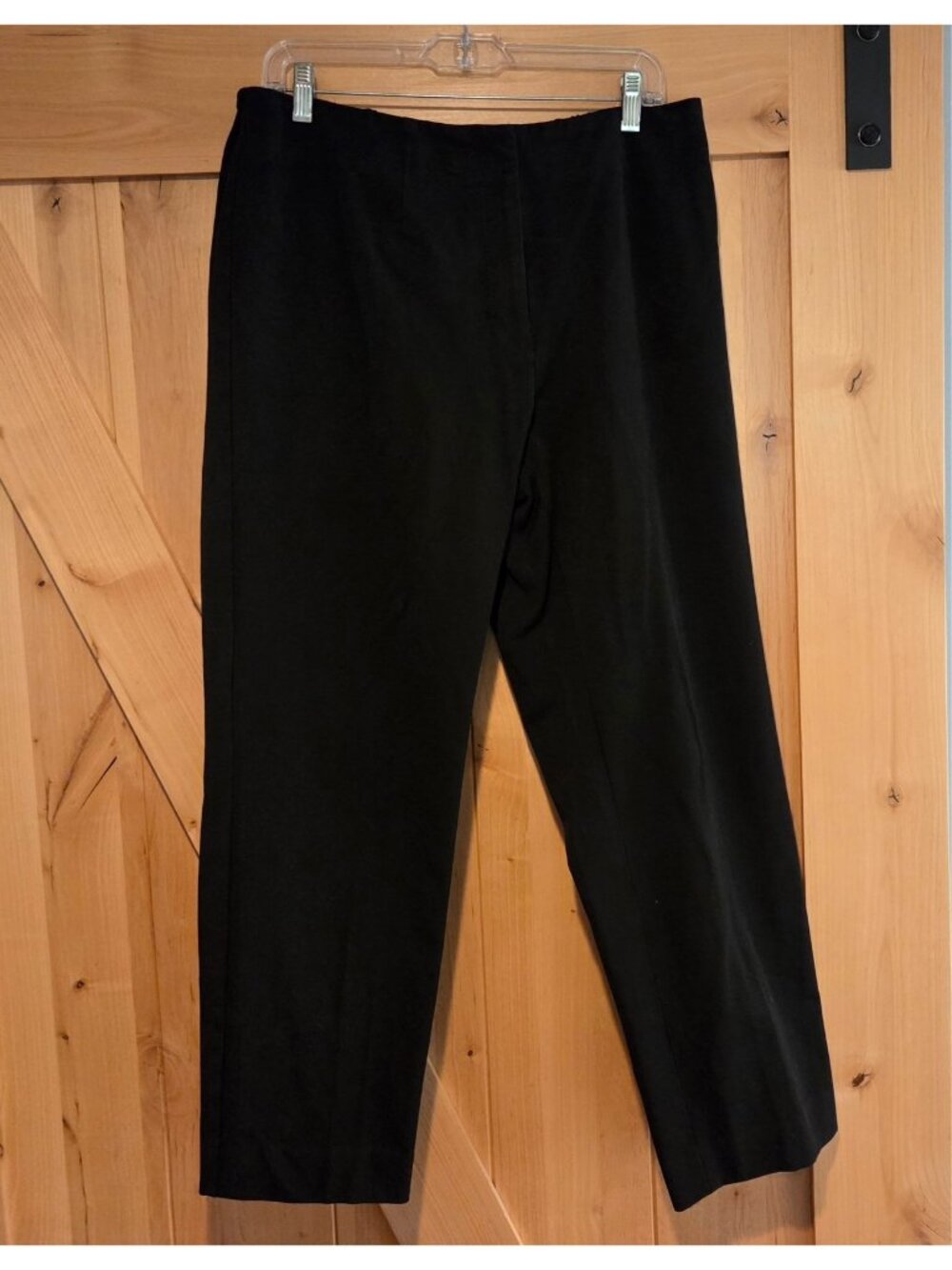 Talbots Dress Pants Womens 16W Bi Stretch Straight Leg Black Career Office 36x28